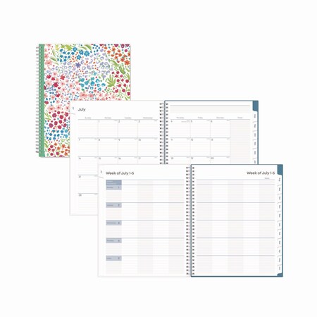 Blue Sky Ditsy Create-Your-Own Cover Weekly/Monthly Teacher Lesson Planner, 2-Page Spread, 11x8.5, 2023-2024 BLS132002